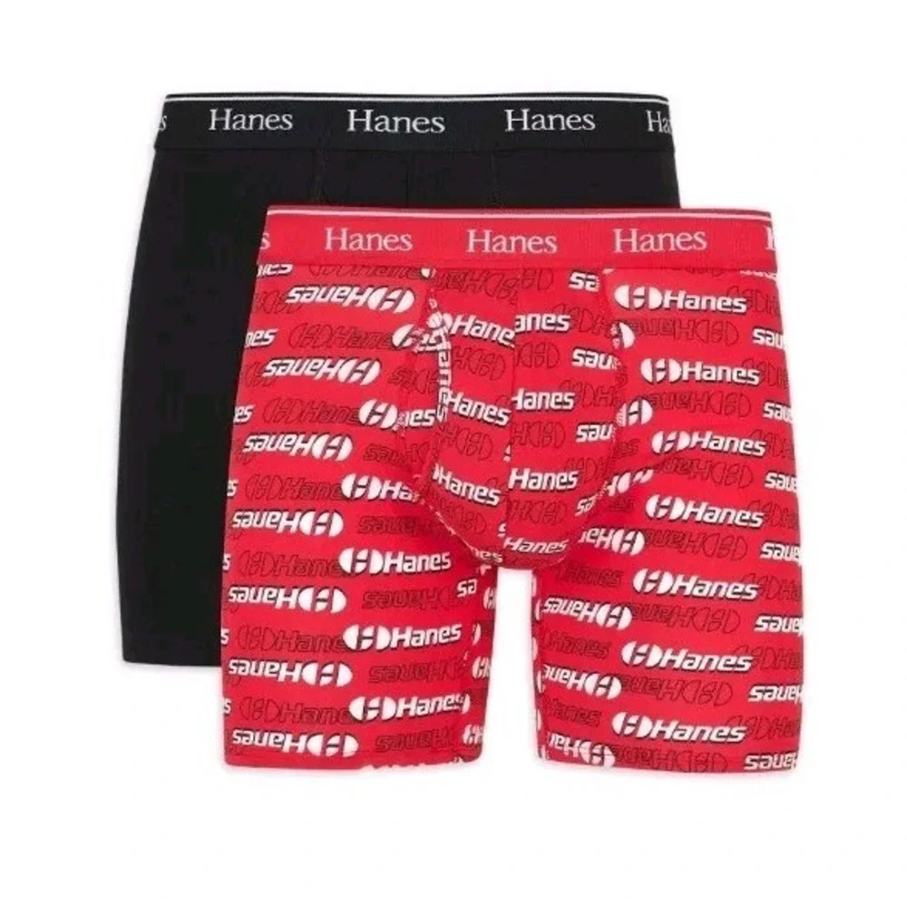 Hanes Boxer Briefs Trunks Mens 2XL 44-46